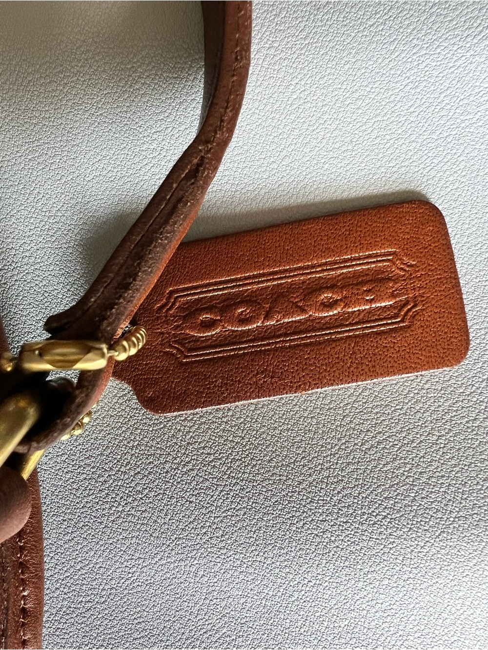 Vintage Coach British Tan Watson Leather Crossbody Bag Style # 9981 - Picture 6 of 16